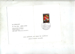 Carte De Voeux Fdc 1975 Bouquet - Covers & Documents