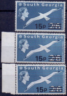 SOUTH GEORGIA - ANTARKTIK - WANDERING ALBATROSS - DECIMAL DIFER. Wmk.. - **MNH - 1971/6 - Albatrosse & Sturmvögel