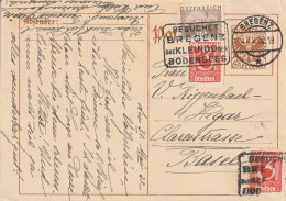 Autriche Entier Postal Bregenz Pour La Suisse 1932 - Postcards