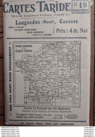 CARTE ROUTIERE TARIDE N°19 LANGUEODC OUEST CAUSSES - Wegenkaarten