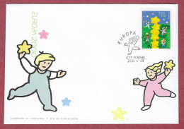 Portugal / Madeira  2000  Mi.Nr. 204 , EUROPA CEPT Kinder Bauen Einen Sternenturm - FDC  CTT Funchal 2000.V.09 - 2000