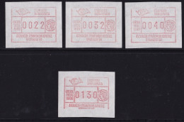 GREECE 1986 FRAMA Stamps For Philatelic Exhabition Of Heraklion Exhabition Set Of 22-32-40 Dr + 130 D MNH Hellas M 13 II - Automatenmarken [ATM]