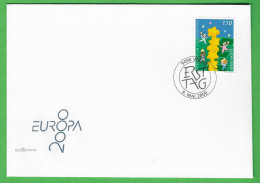 Liechtenstein  2000  Mi.Nr. 1234 , EUROPA CEPT  Kinder Bauen Einen Sternenturm - FDC Vaduz 9. Mai 2000 - 2000