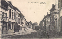 POPERINGE-POPHERINGHE "YPERSTRAAT MET AANKOMENDE STOOMTRAM-RUE D'YPRES AVEC TRAM A VAPEUR" - Poperinge