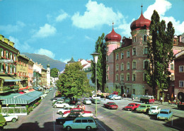 LIENZ, TIROL, ARCHITECTURE, TOWERS, CARS, BUS, AUSTRIA, POSTCARD - Lienz