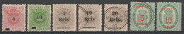 MACAU (CHINA) - 1887 - YVERT N°22/24+26+28+29/30 (*) / OBLITERES - COTE = 175 EUR - Ongebruikt