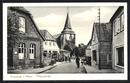 AK Rotenburg I. Hann., Kirchenstrasse Mit Kirche  - Rotenburg (Wuemme)