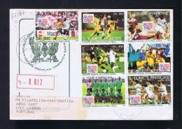 #87167 ST.THOMAS "World Football Campion 1994 USA" Sports Soccer Players Fdc Mailed Portugal - 1994 – Estados Unidos