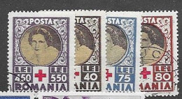 Romania VFU 1945 Set 7,5 Euros Red Cross Croix Rouge - Usati