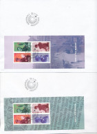 Denmark FDC 28-5-1998 Reopening Of The Post And Telemuseum, 2 Souvenir Sheets From A Booklet On 2 Covers - FDC