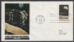 USA: 1969, Weltraumbeleg, FIRST MAN ON THE MOON / MStpl. CAPE CANAVERAL. FL - Nordamerika