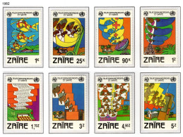 ZAIRE 1125/1132 MNH 1982 - Televerbindingen En Gezondheid - Neufs