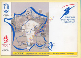 ALBERTVILLE 92 - Parcours De La Flamme Olynpique - Oblitération Lille Du 31/12/1991 - Juegos Olímpicos