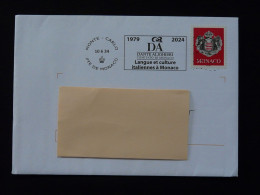 Comitato Dante Alighieri Di Monaco Flamme Sur Lettre Postmark On Cover 2024 - Postmarks