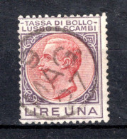 ITALIE Revenue Stamps Fiscal - Tassa Di Bollo - Lusso E Scambi - Lire Una - Revenue Stamps