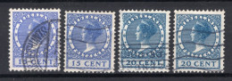 NEDERLAND 155/156 Gestempeld 1924-1926 - Koningin Wilhelmina (2 Stuks) - Usati