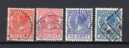 NEDERLAND 153/156 Gestempeld 1924-1926 - Koningin Wilhelmina - Usati