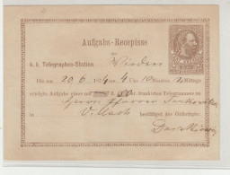 Austria Telegraph Aufgabs-Recepisse 1874 B240615 - Telegraaf