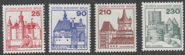 Berlin: 1978, Rollenmarke: Mi. Nr. 587-90 R, Freimarken: Burgen & Schlösser.   **/MNH - Roller Precancels