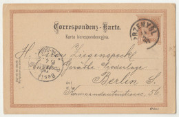 Austria Postal Stationery Postcard Polnish Karta Korespondencyjna Posted 1891 Przemysl To Berlin B240615 - Briefkaarten