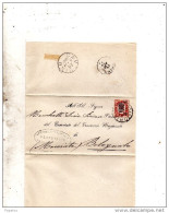 1878  LETTERA CON ANNULLO TORINO + CAMERINO + OSTRA  ANCONA - Marcofilía