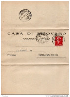 1945 LETTERA   CON ANNULLO  COLOGNA VENETA VERONA + BEVILACQUA - Poststempel