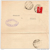 1945  LETTERA CON ANNULLO  MIRANO VENEZIA - Poststempel