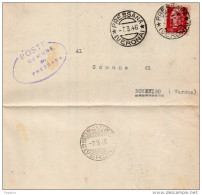 1946  LETTERA CON ANNULLO  PRESSANA VERONA  + BONAVIGO - Poststempel