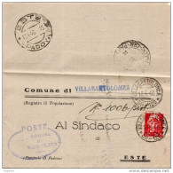 1946  LETTERA CON ANNULLO  VILLABARTOLOMEA VERONA + ESTE PADOVA - Poststempel