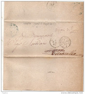 1883    LETTERA CON ANNULLO  CAPODIMONTE VITERBO + MARTA IN  CORSIVO - Marcofilía