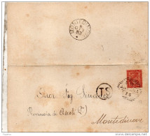 1893  LETTERA CON ANNULLO ANCONA +  MONTEDINOVE ASCOLI PICENO - Marcofilía