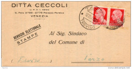 1945  LETTERA CON ANNULLO  TARZO TREVISO - Poststempel