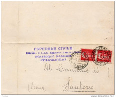 1946 LETTERA CON ANNULLO  MONTECCHIO MAGGIORE   VICENZA - Poststempel