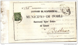 1878 LETTERA CON ANNULLO FORLI ' - Marcofilía