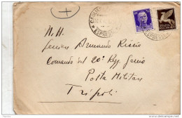 1940    LETTERA VIA AEREA CON ANNULLO CAGLIARI     POSTA MILITARE X TRIPOLI - Marcophilie (Avions)