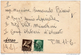 1942    LETTERA VIA AEREA CON ANNULLO   POSTA MILITARE 11 - Marcophilie (Avions)