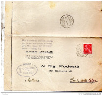 1945    LETTERA CON ANNULLO  FARA VICENTINO  VICENZA + CADOLA BELLUNO - Poststempel