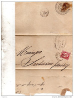 1876   LETTERA CON ANNULLO MACERATA  + S. SEVERINA - Officials