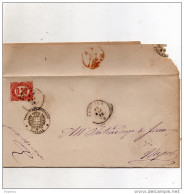 1876   LETTERA CON ANNULLO  PROCIDA NAPOLI +  UFFICIO DEL REGISTRO - Dienstzegels