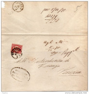 1875   LETTERA CON ANNULLO BELLUNO + VENEZIA - Dienstmarken
