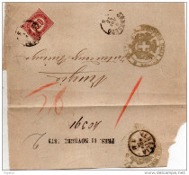1875   LETTERA CON ANNULLO  GROSSETO - Dienstmarken