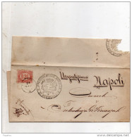 1875   LETTERA CON ANNULLO  POZZUOLI NAPOLI + ISPEZIONE DELLE GABELLE - Officials