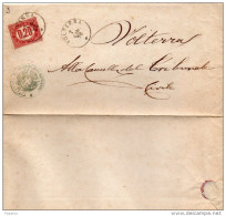 1875  LETTERA CON ANNULLO BRESCIA - Dienstmarken