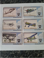 TURKIJE CHIPCARD 6CARDS / PLANES/AIRCRAFTS-/ 6 DIFFERENT CARDS        Fine Used Cards  **16885** - Turquie