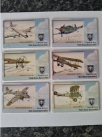 TURKIJE CHIPCARD 6CARDS / PLANES/AIRCRAFTS-/ 6 DIFFERENT CARDS        Fine Used Cards  **16887** - Turquie