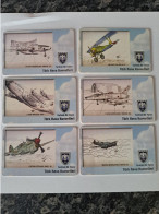 TURKIJE CHIPCARD 6CARDS / PLANES/AIRCRAFTS-/ 6 DIFFERENT CARDS        Fine Used Cards  **16888** - Turquie