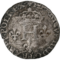 France, Henri III, Double Sol Parisis, 1582, Troyes, Billon, TB+, Gadoury:477 - 1574-1589 Henri III