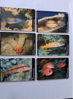 TURKIJE /CHIPCARDS  6 CARDS / SHELL/UNDERWATER/ FISH   -/ 6 DIFFERENT CARDS        Fine Used Cards  **16902** - Turkey