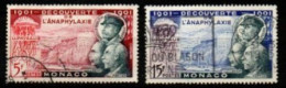 MONACO   -  1953 . Y&T N° 395 / 396 Oblitérés.   Découverte  De  L' ANAPHYLAXIE - Used Stamps