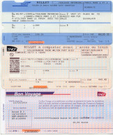France. SNCF. Train Tickets - Europa